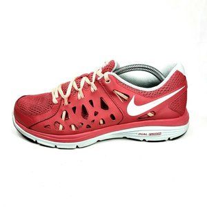 Nike Dual Fusion Run 2 599564-600 Pink Running Shoes Lace Up Women's Size 10